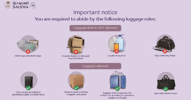 Saudi airlines extra baggage on sale