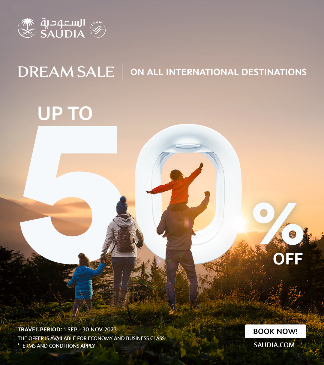 SAUDIA announces 50 discount on flights between the kingdom of saudi